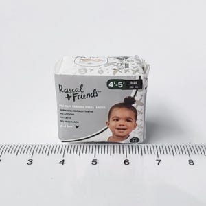 May include: A box of Rascal + Friends training pants for children ages 4-5. The box is white with a gray and black design. The text on the box reads "Rascal + Friends" and "Premium Training Pants Unisex". The box also includes the text "Dermatologically Tested", "No Lotions", "No Latex", "No Fragrance", and "Just Love".
