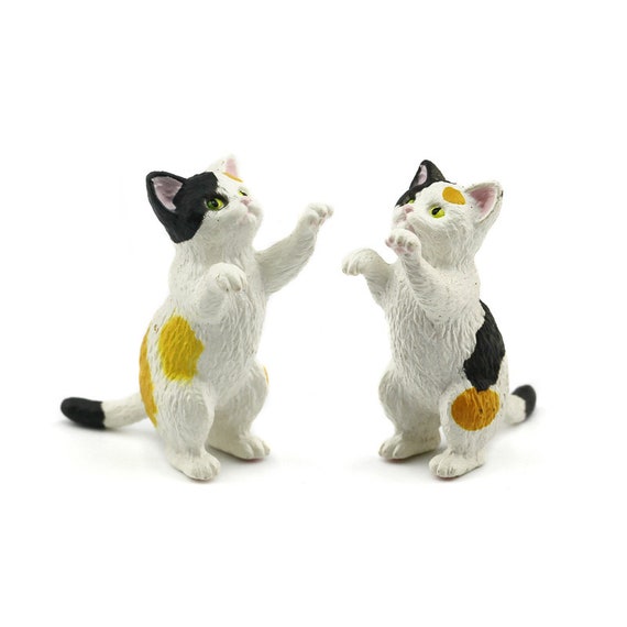 1/12 Dollhouse Miniature Zubehör Mini Resin Cat Simulation Tiermodell Spiel C6O3 