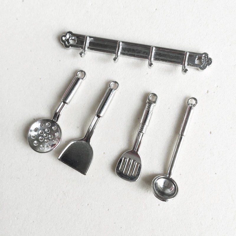 1/12 1/6 Dollhouse Miniature Metal Kitchen 4 Utensils With Etsy