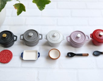 1/12 1/6 ドールハウス ミニチュア レプリカ STAUB 調理鍋 & 調理器具