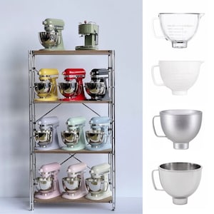 9 Farben - 1/6 Puppenhaus Miniature KitchenAid Küchenmaschine mit Teigschüssel: Schwarz / Blau / Grün / Elfenbein / Mint / Rosa / Lila #mh109