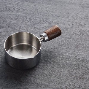 Real Cooking Miniature Stainless Steel 60ml Saucepan (Diameter 5.5) with Wooden Handle // Inbox us for bulk orders
