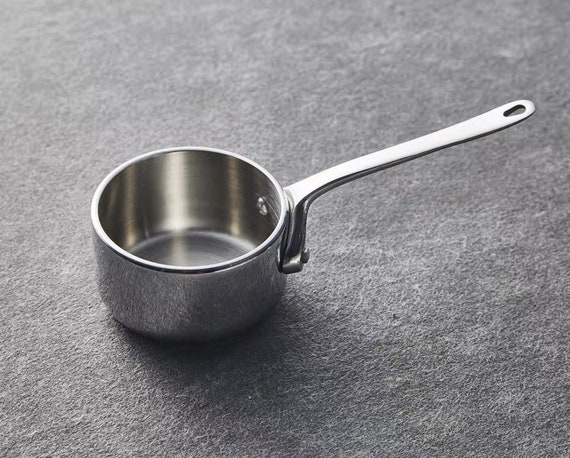 Real Cooking Miniature Stainless Steel 40ml Saucepan with Long Handle  (Diameter 5.5) // Message us for bulk order inquiries.