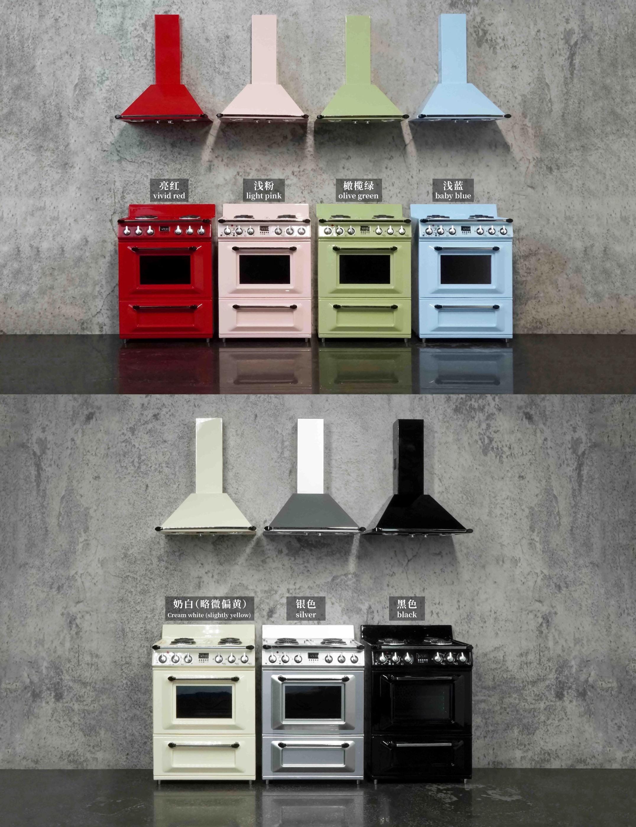 7色 - 1/6 ドールハウス ミニチュア SMEG キッチン クックトップ 