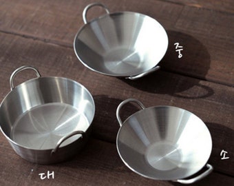 2 sizes - Real Cooking Miniature Stainless Steel Shallow Cooking Pot / Wok (Diameter 7.5 / 8 / 8.5 cm) // Inbox us for bulk orders #cp