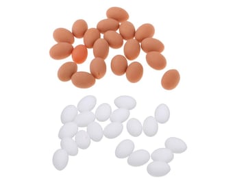 1/12 1/6 Dollhouse Miniature Brown Eggs / White Eggs (Height 0.9 cm) / Egg Case / Egg Whisk / Ceramic Bowl // Inbox us for bulk orders #sm
