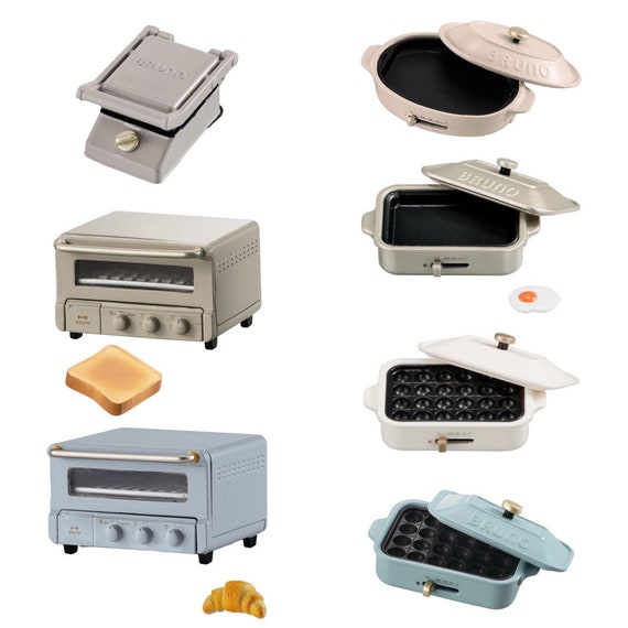 1/6 Dollhouse Miniature Replica BRUNO Compact Hotplate / Grill Sand Maker / Steam & Bake Toaster: Beige / BlueGray / Greige *Colour may vary