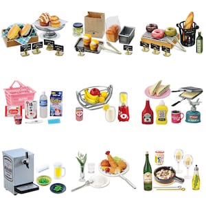 Mystery Lot - Re-ment Miniature Loose Items: 1/12 1/6 Decors / Doll Food / Kitchenware / Tableware, etc. *Please read item description #rm