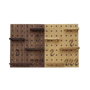 1/6 Dollhouse Miniature Hölzern Pegboard / Regal & Haken Kit