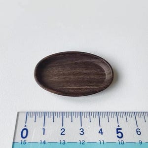 Vassoio ovale in legno per casa delle bambole in miniatura 1/12 1/6 (lunghezza 4,8 cm) #kel