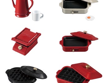 1/6 Dollhouse Miniature Replica BRUNO Hotplate / Grill Sand Maker / Stainless Daily Kettle (with Cup): Black / Gold / Red