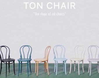 7 colours - 1/6 Dollhouse Miniature Replica TON Chair 18: Black / Blue / Brown / Ivory / Green / Grey #mh119