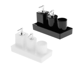 3 colours - 1/12 1/6 Dollhouse Miniature Bathroom Bottle Set: Black / Brown / White // Inbox us for bulk orders #mh20