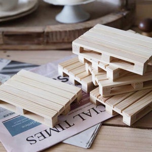 1/12 1/6 Dollhouse Miniature Unpainted Wooden Pallet // Inbox us for bulk orders