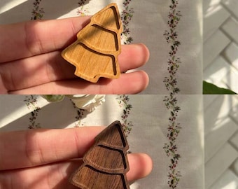 2 colours - 1/12 1/6 Dollhouse Miniature Tree-shaped Wooden Tray