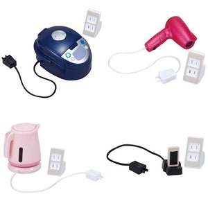 1/12 1/6 Dollhouse Miniature Home Appliances: Rice Cooker / Hairdryer / Electric Kettle / Mobile Phone / Multi-socket Extension Lead #ep