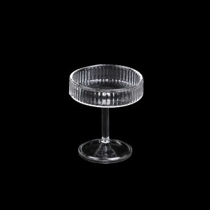 1/6 Puppenhaus-Miniatur Echtglas Hochfüßige runde Tablett / Etagere (Höhe 4.5 cm) // Schreiben Sie uns für Mengenbestellungen