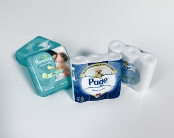 1/12 1/6 Dollhouse Miniature Replica Pampers Diaper / Page Toilet Paper [Mini Brands]