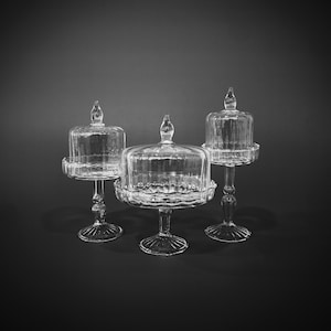 3 styles - 1/6 Dollhouse Miniature Real Glass Cake / Dessert / Pastry Stand Set // Inbox us for bulk orders