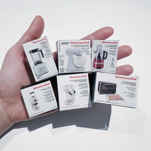 1/12 Puppenhaus Miniatur Replika KitchenAid Elektrogeräte: Espressomaschine / Kaffeemühle / Standmixer / Küchenmaschine / Standmixer / Backofen
