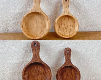 2 maten x 2 kleuren: 1/12 1/6 poppenhuisminiatuur echt houten slakom / bord / dienblad met handvat en hennepdraad #kkd23