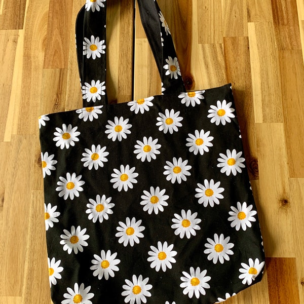 Medium Eco-Friendly Daisy Tote Bag | Market Bag | University Bag | Beach Bag | Slow Fashion Gifts | Handmade in Australia
