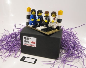 The Beatles - 100% Genuine Lego pieces - Abbey Road zebra crossing GIFT BOX SET