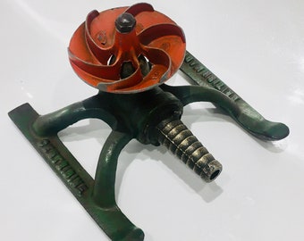 A lovely 1930's vintage EMPRESS CENTRIBINE Cast iron & brass water rotating lawn sprinkler - British made gardenalia - Perfect gardener gift