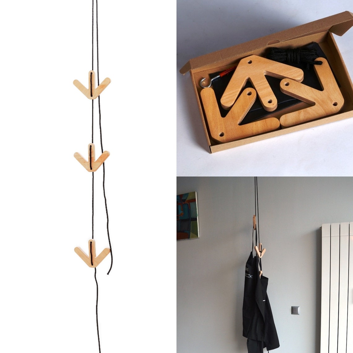 Coat Rack ANCHOR Coat Hanger Coat Stand Ceiling Rope Etsy