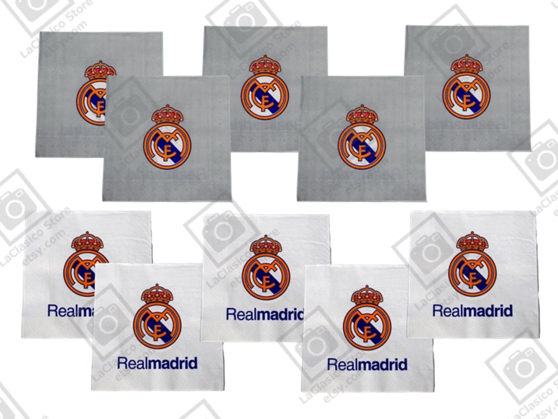 Real Madrid Party Set Birthday 67 PCS Decoration Plates Cups Etsy