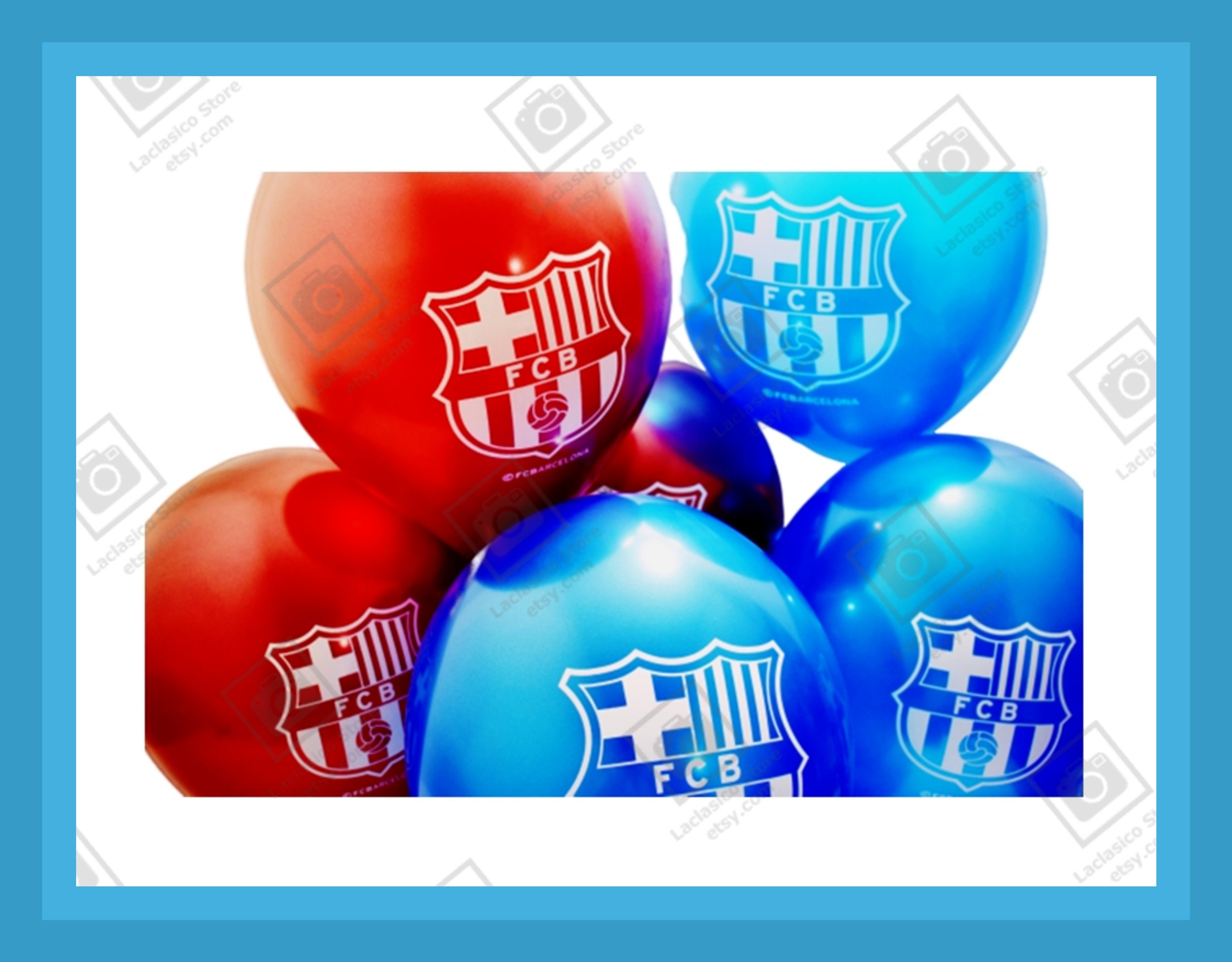 Evalueerbaar Lao Koken FC Barcelona Birthday Party Supplies Balloons 10 PCS Latex | Etsy