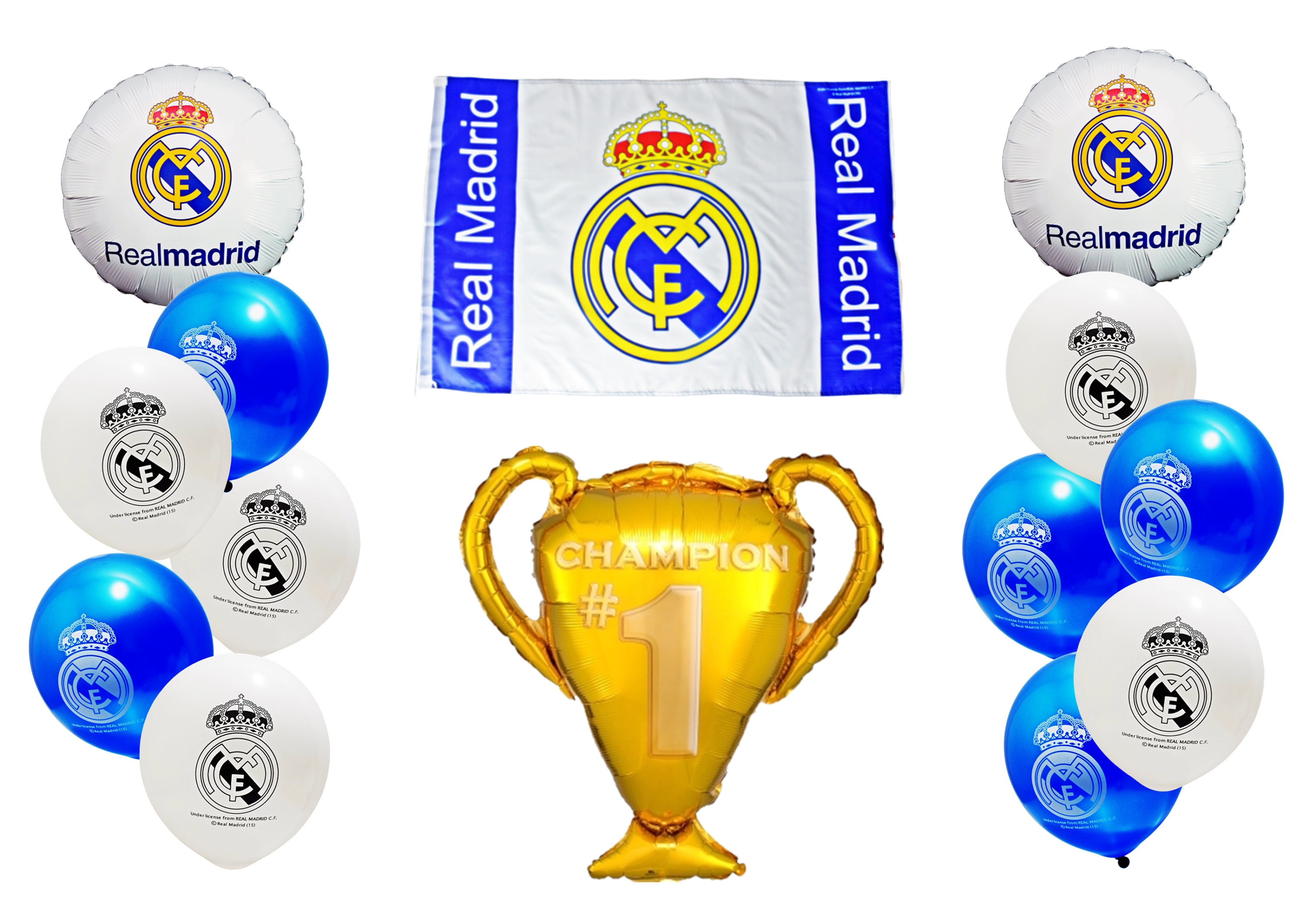 🤩Deco anniversaire Real Madrid en sticker ballon – stickers foot