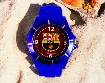 Reloj de pulsera FC Barcelona Correa de silicona Reloj del equipo de fútbol Mercancía oficial del club Accesorio único