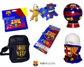 FC Barcelona Equipo de Fútbol Paquete Fan Oficial 6 Productos Regalo Cumpleaños FCB 2023 - Todo en Uno