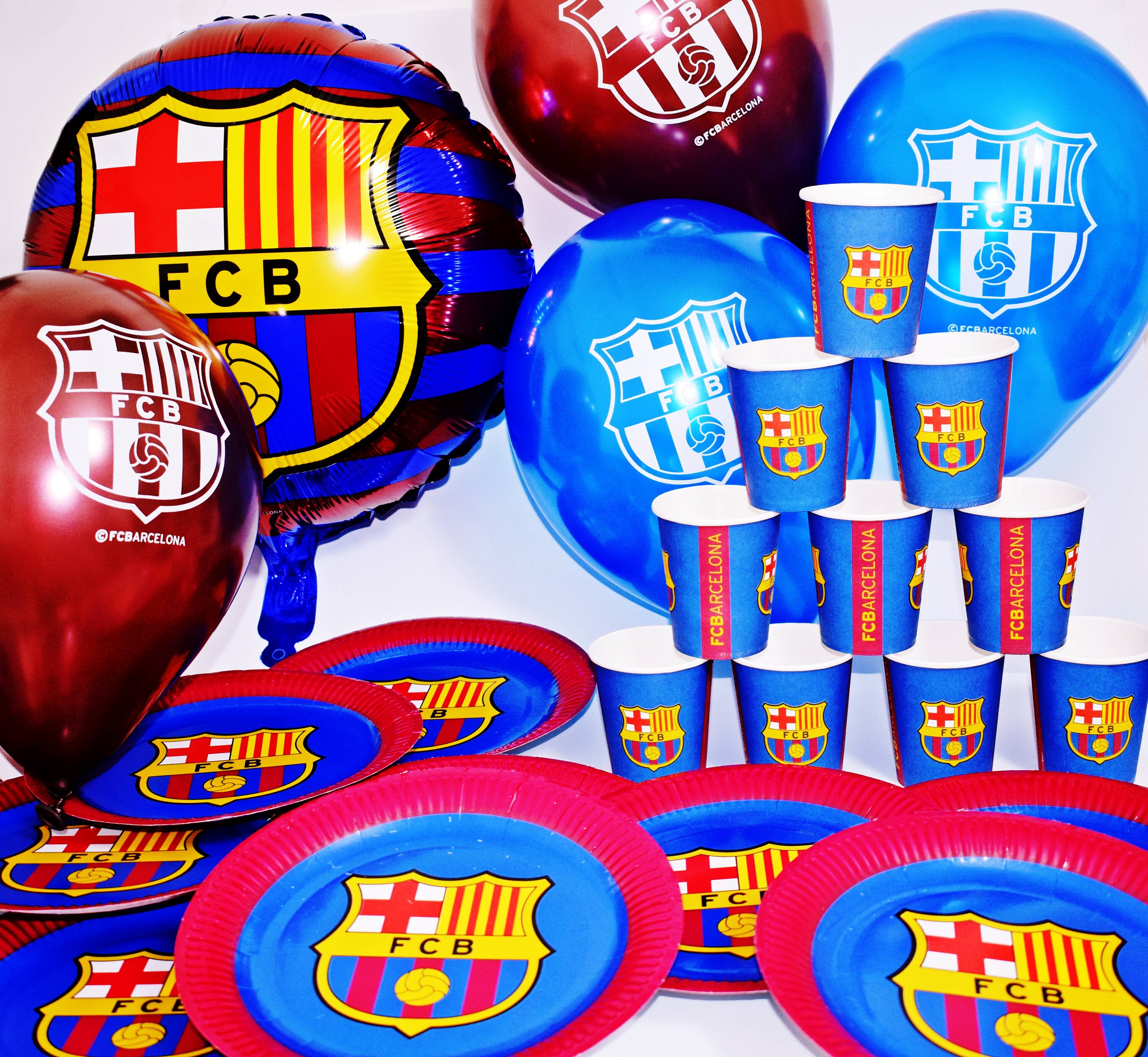 FC Barcelona Party Set Birthday 31 PCS Decoration Plates Cups  Etsy