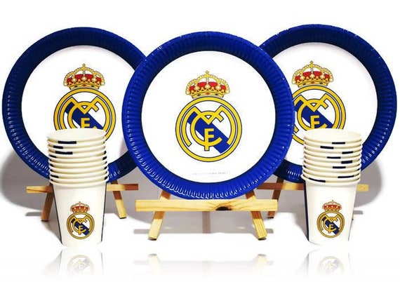 Real Madrid Party Birthday Set 40 Pcs 20 Cups 20 Plates Etsy