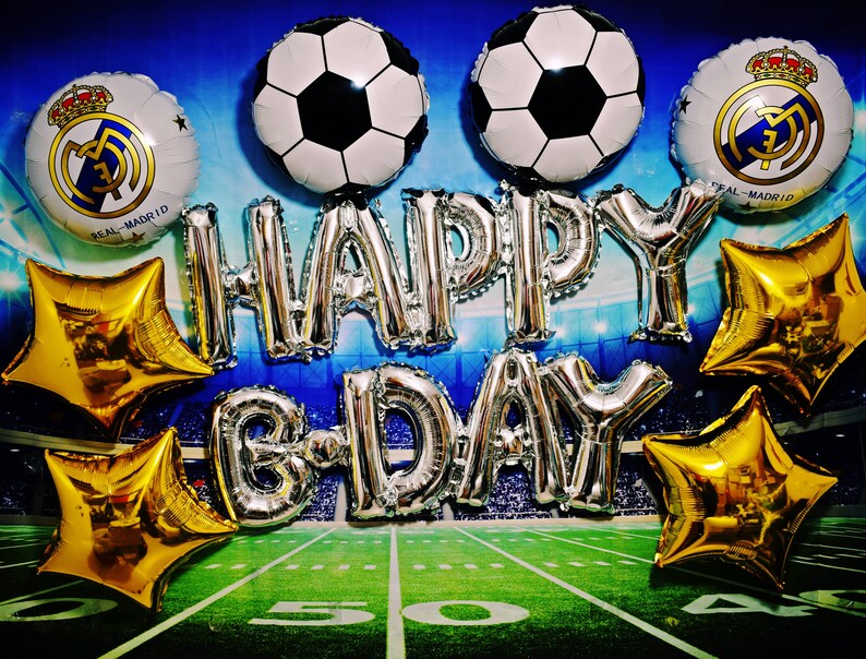 Real Madrid Mylar Birthday Balloons Celebrations Occasions Party