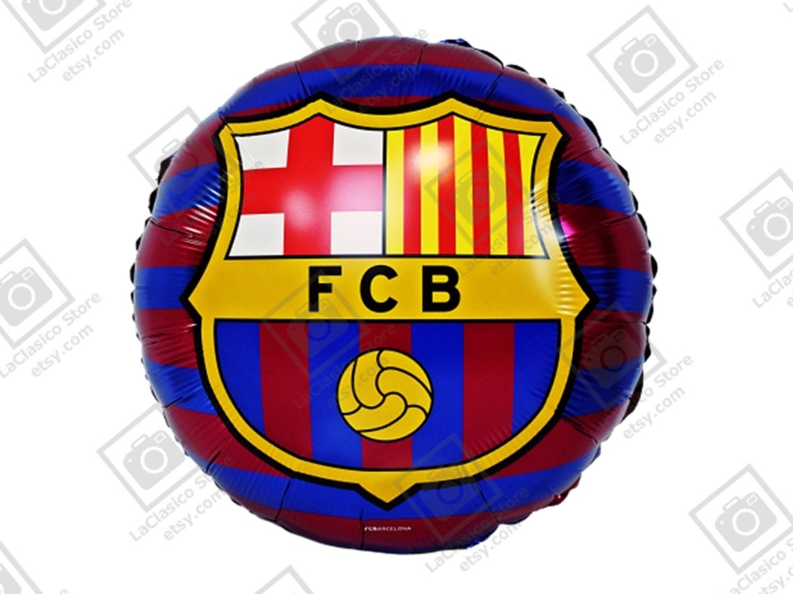 FC Barcelona Helium Foil Balloon Party Supplies Birthday FCB Etsy