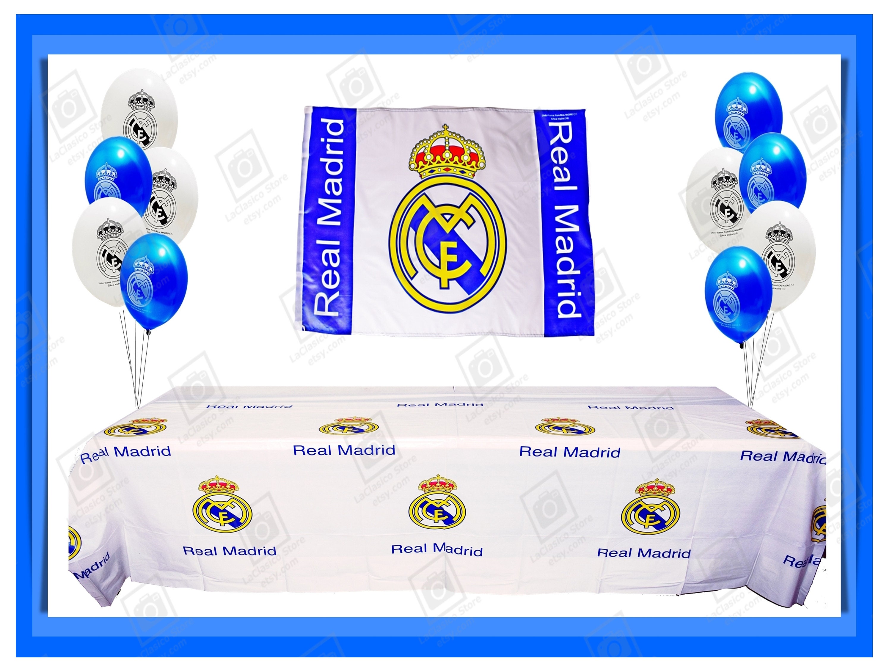 Deco anniversaire Real Madrid en sticker ballon – stickers foot