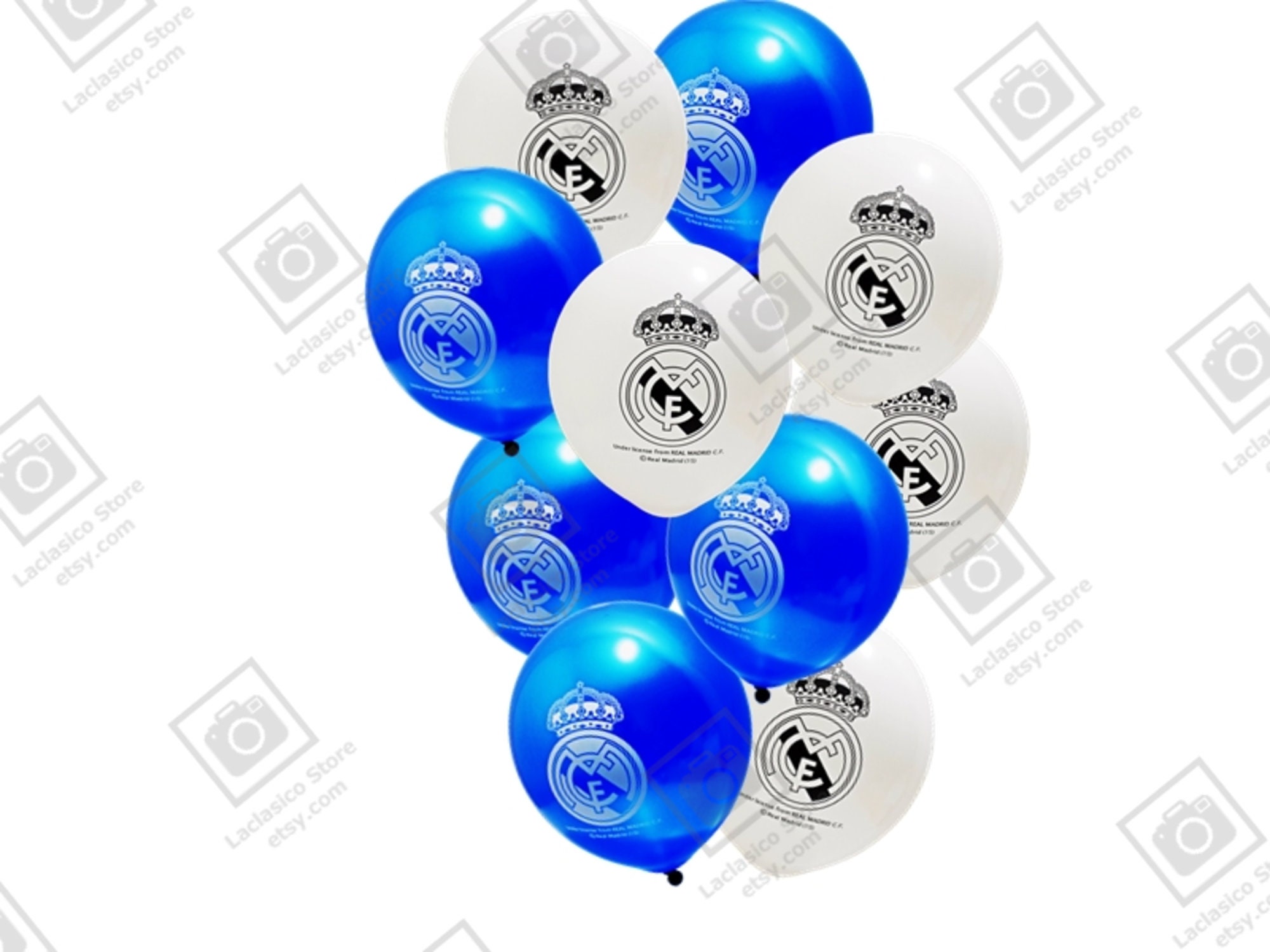 Real Madrid Party Balloons 10 PCS Latex Blue White Decoration Etsy Israel