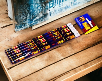 Paquete de lápices del FC Barcelona Escuela Oficial Estudiantes Borrador de madera Protección del medio ambiente Dibujo Escritura de oficina