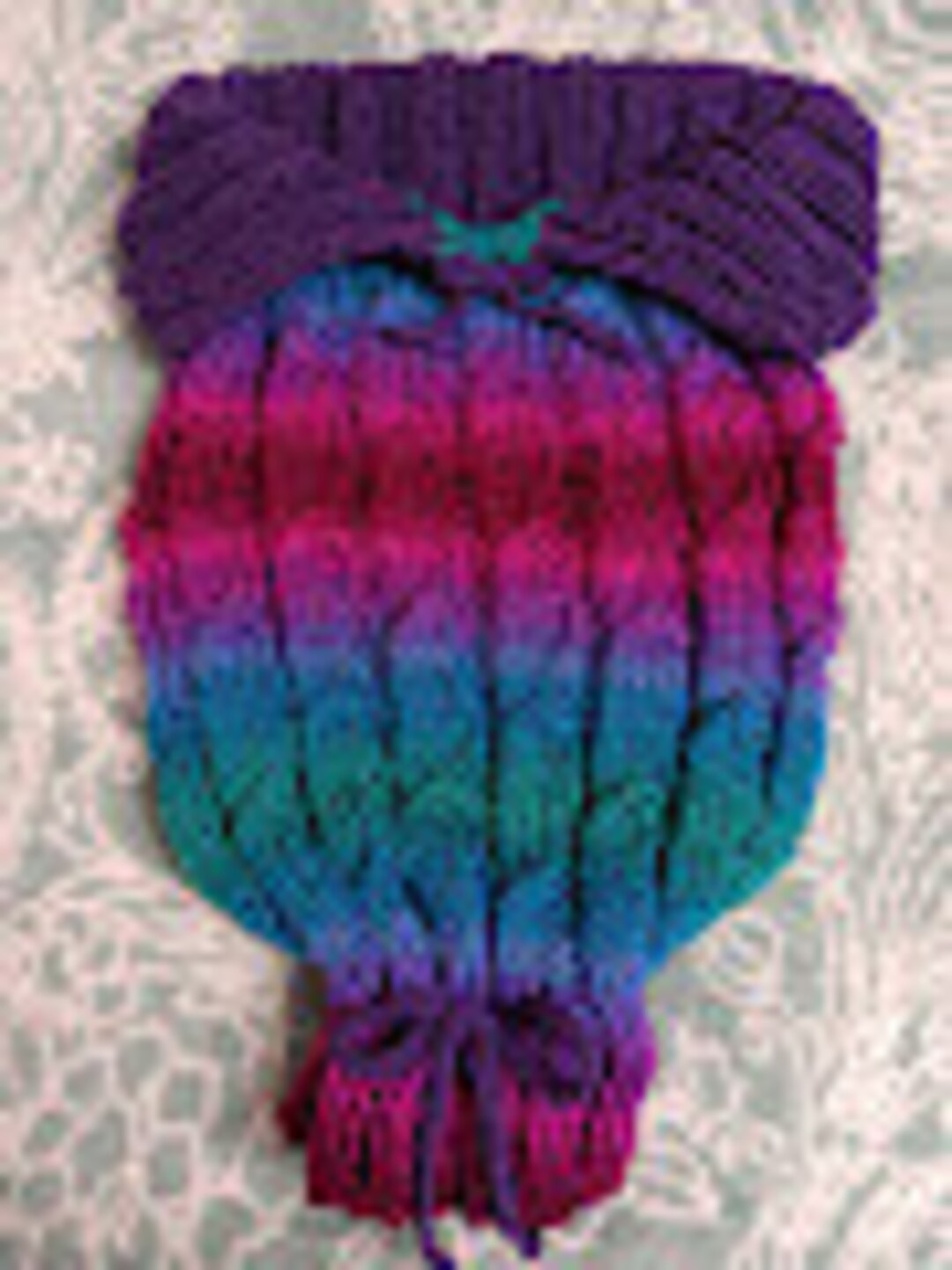 Bold Stripe Hand Knitted Baby Sleep Sack With Cables Etsy