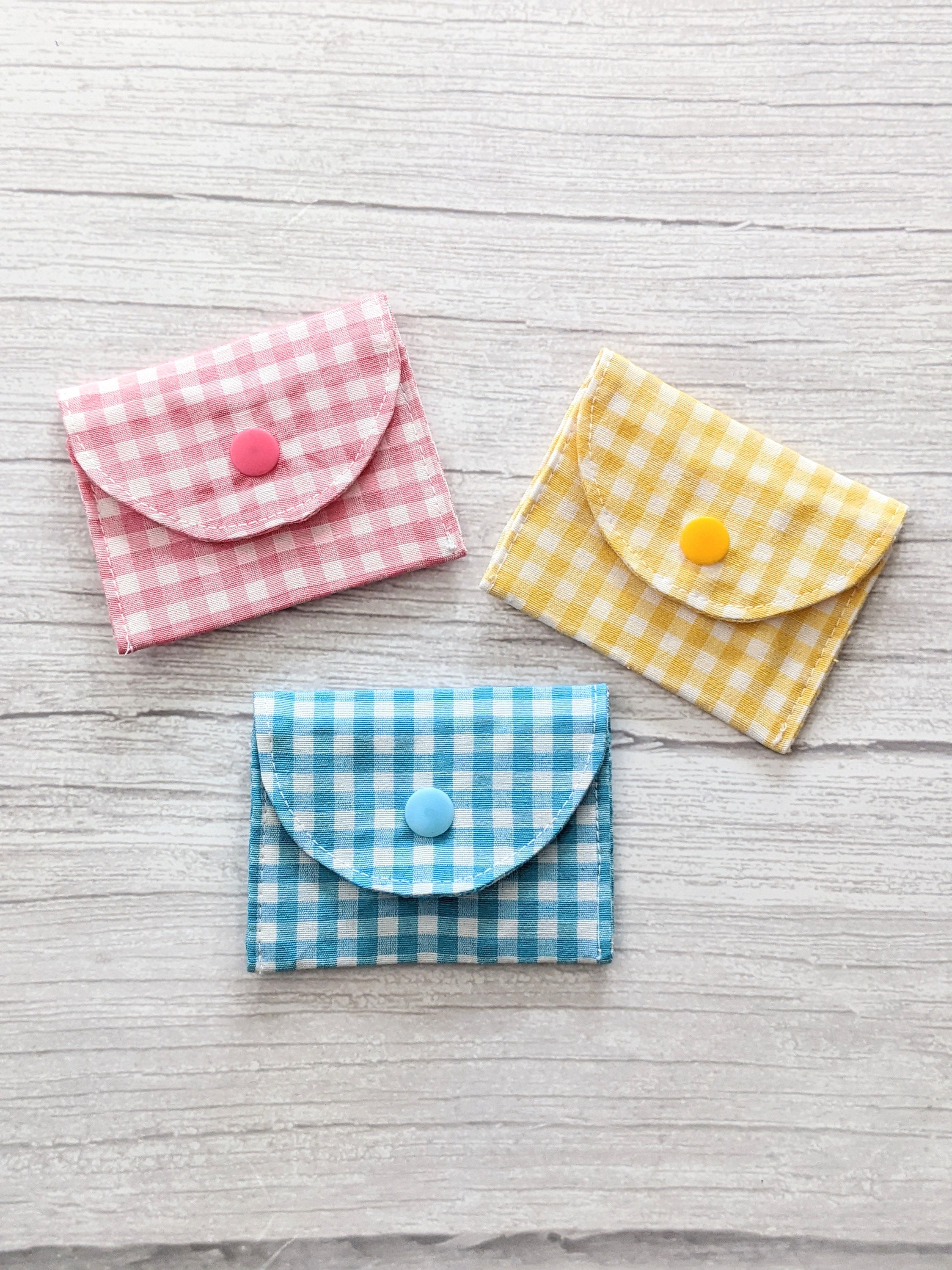 Tiny Cute Pouch With Popper Snap Fastening Made From Vegan Leather Can Be  Used as a Keyring More Colour Options Available 