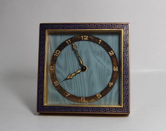 Heavy Brass Fold-Up &quot;8 Day Kienzle&quot; 1930&#39;s Wind-Up Travel Alarm, Kienzle Clock Factories in Schwenningen, Germany