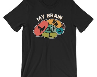 Funny Adult Humor My Brain with Sex Positions Short-Sleeve Unisex T-Shirt