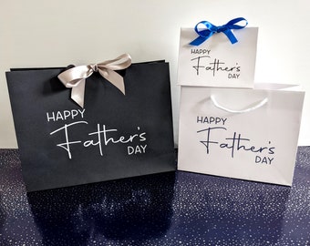 Father's Day Gift Bag, Fathers Day Gift Ideas, Gift Bags with Ribbon