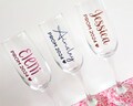 Prom glass decal, School prom stickers, Name labels for glasses, Personalised prom flute names