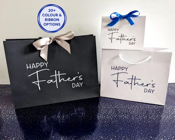 Father's Day Gift Bag: Gift Bags for Dad with Ribbon