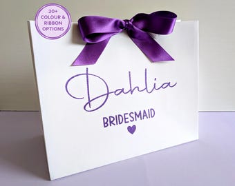 Personalised Bridesmaid Gift Bag – Custom Name Wedding Party Favour Bag