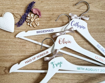 Personalised Wedding Hanger Decals: Glitter Vinyl Stickers with Names